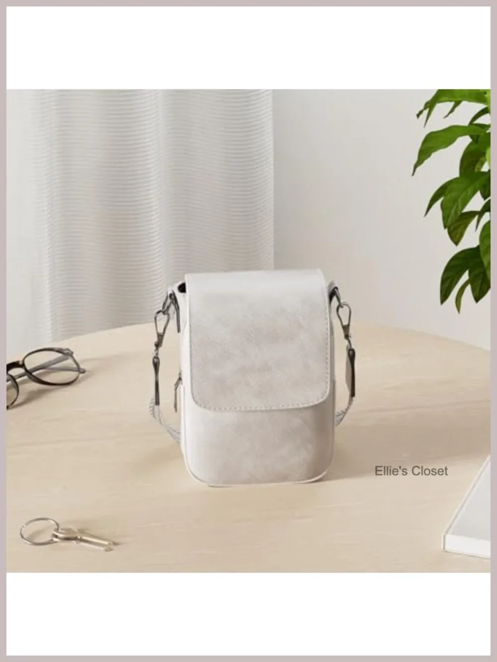Small Crossbody Purse with Triple Compartments, RFID Phone Wallet, Adjustable